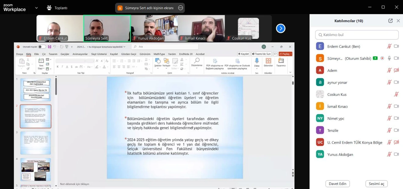 2024-2025 Güz Yarıyılı İç-Dış Paydaş Toplantısı